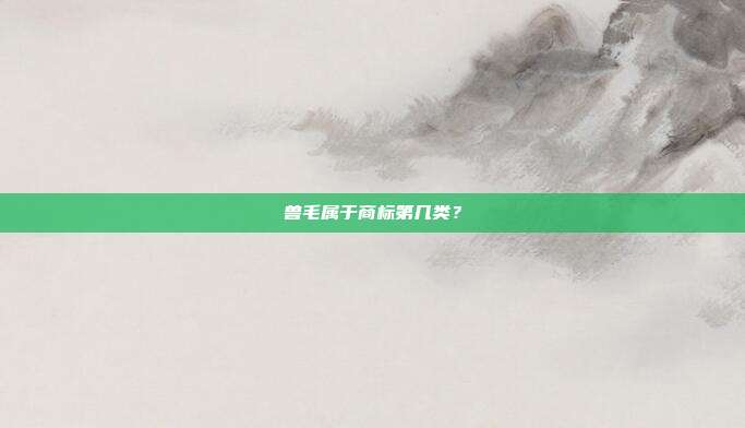 兽毛属于商标第几类？