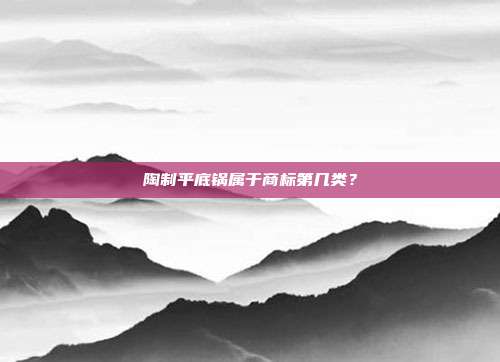 陶制平底锅属于商标第几类?