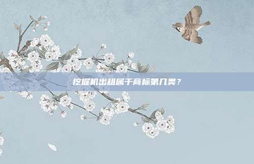 挖掘机出租属于商标第几类?