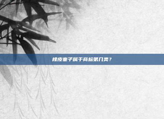 橡皮塞子属于商标第几类？