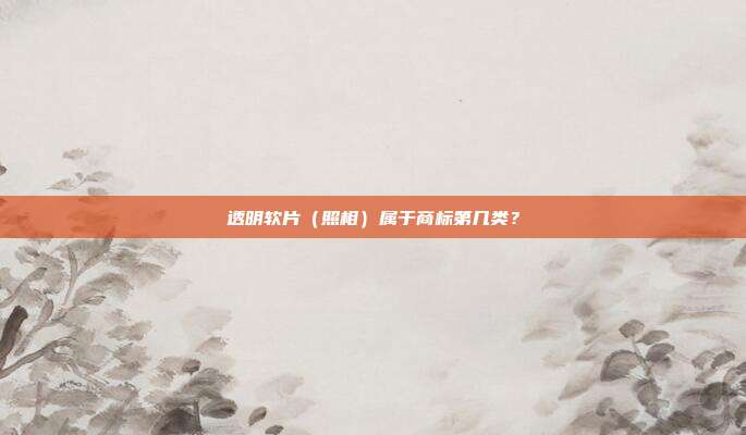 透明软片（照相）属于商标第几类？