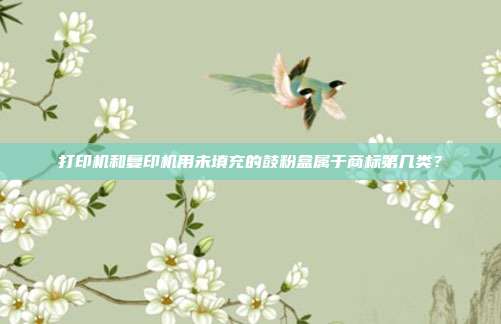 打印机和复印机用未填充的鼓粉盒属于商标第几类？