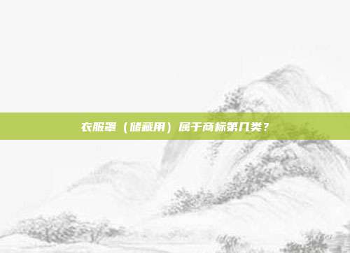 衣服罩（储藏用）属于商标第几类？