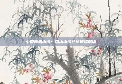 中国商标申请:国内申请总体流程解读