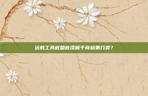 运载工具底盘底漆属于商标第几类?