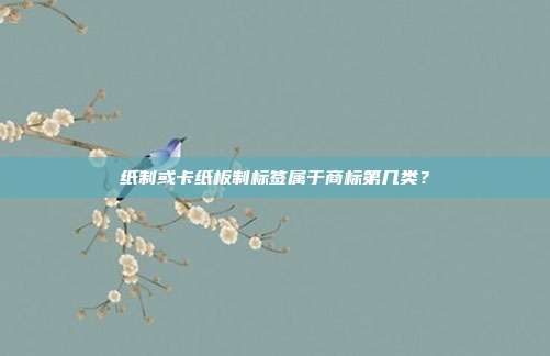 纸制或卡纸板制标签属于商标第几类?