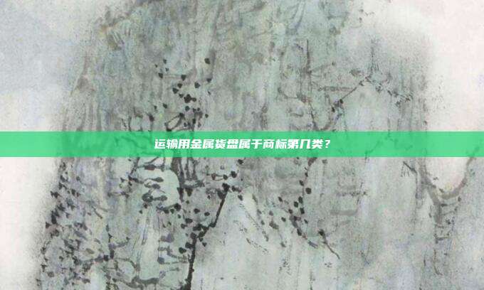 运输用金属货盘属于商标第几类?