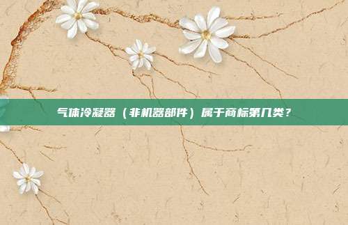 气体冷凝器(非机器部件)属于商标第几类?
