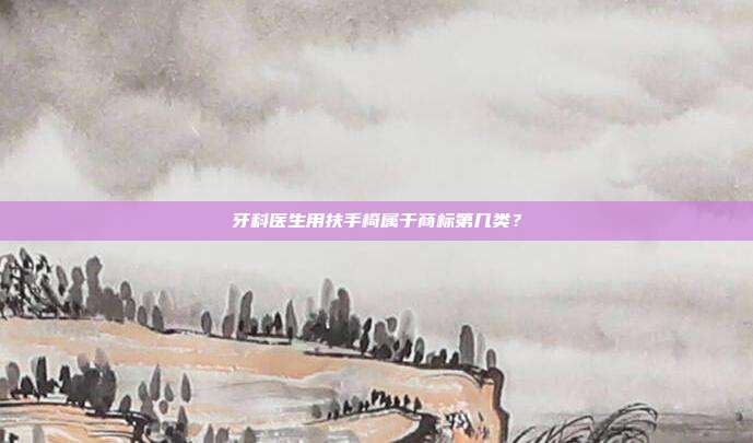 牙科医生用扶手椅属于商标第几类？