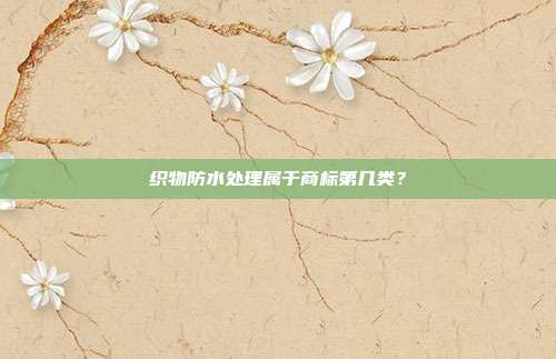织物防水处理属于商标第几类？