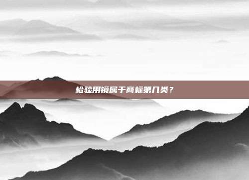 检验用镜属于商标第几类?