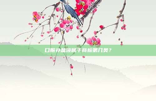 口服补盐液属于商标第几类？