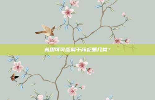食用可可脂属于商标第几类?