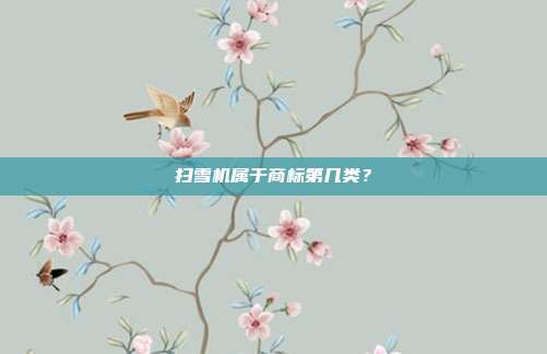 扫雪机属于商标第几类？