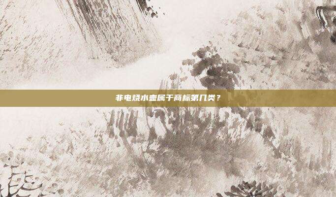 非电烧水壶属于商标第几类?