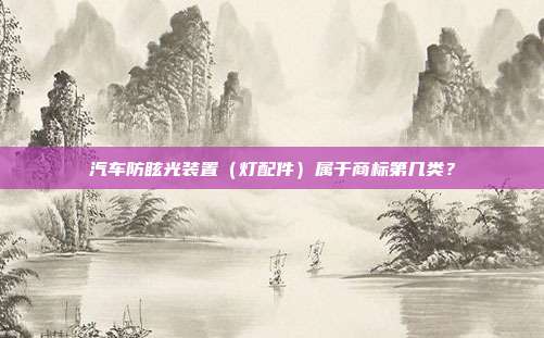 汽车防眩光装置(灯配件)属于商标第几类?