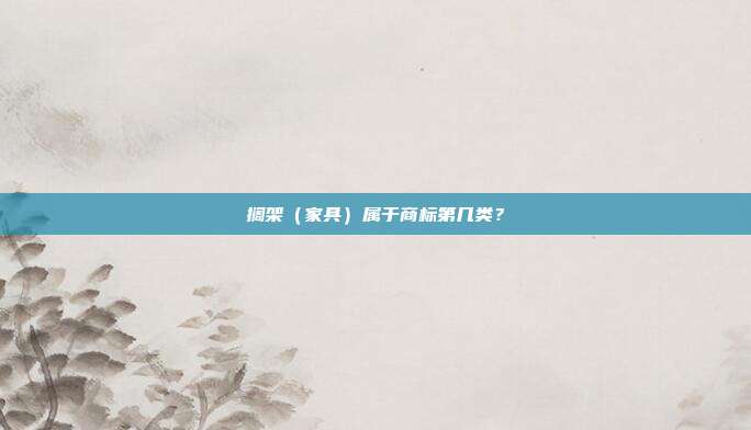 搁架(家具)属于商标第几类?