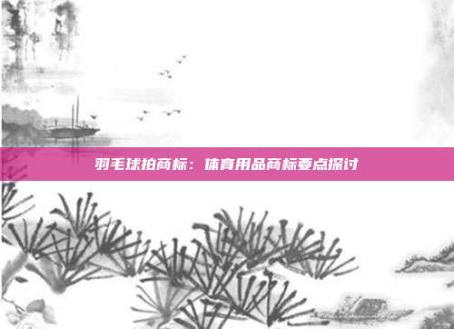 羽毛球拍商标：体育用品商标要点探讨