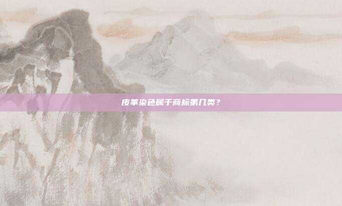 皮革染色属于商标第几类?