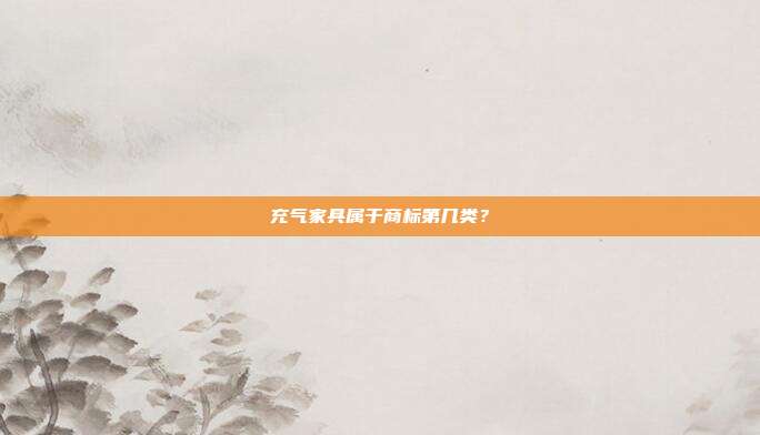 充气家具属于商标第几类?