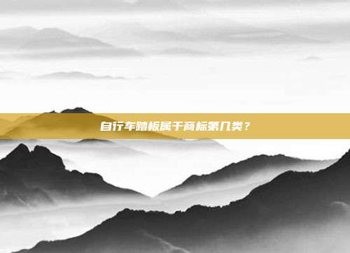 自行车踏板属于商标第几类？