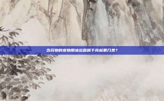 含药物的宠物用沐浴露属于商标第几类?