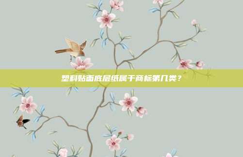 塑料贴面底层纸属于商标第几类?