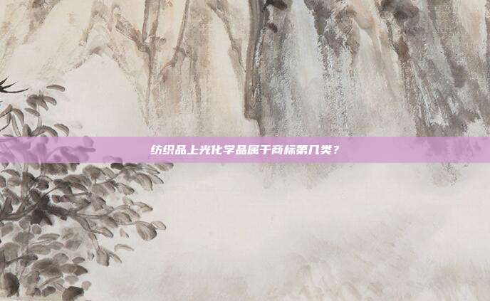 纺织品上光化学品属于商标第几类?
