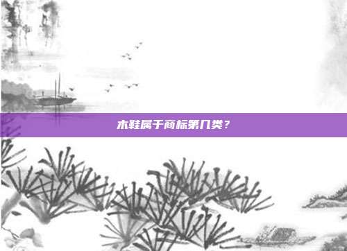 木鞋属于商标第几类?