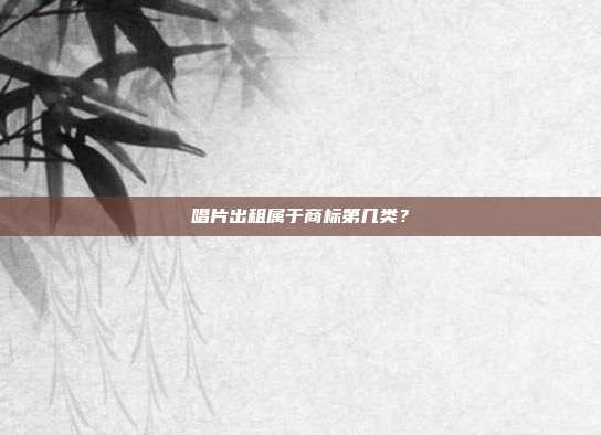 唱片出租属于商标第几类?