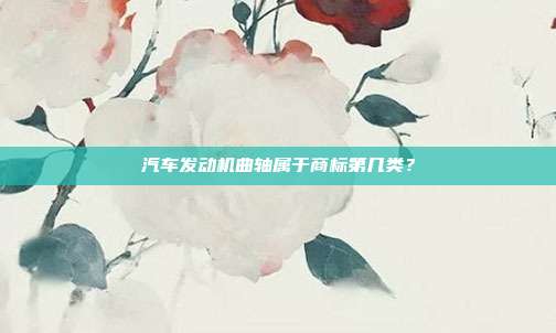 汽车发动机曲轴属于商标第几类？