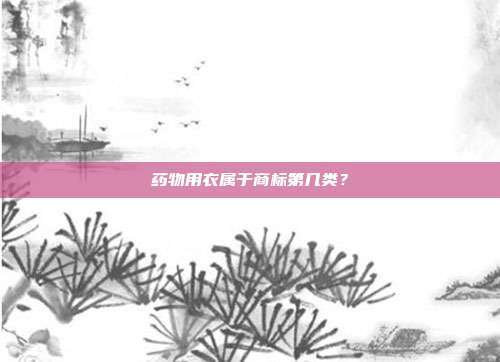 药物用衣属于商标第几类？