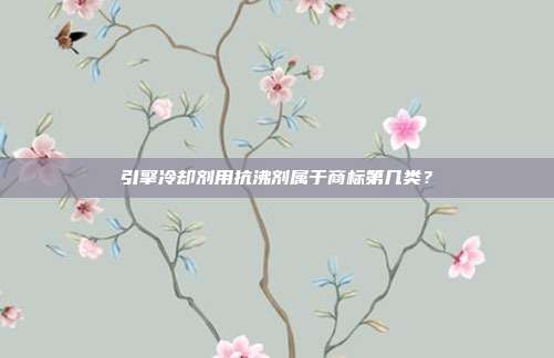 引擎冷却剂用抗沸剂属于商标第几类?