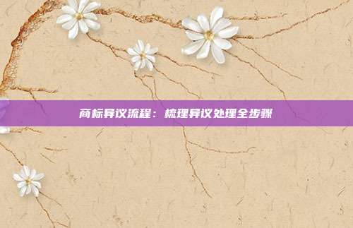 商标异议流程:梳理异议处理全步骤