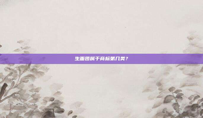 生面团属于商标第几类?