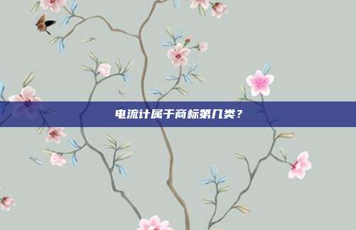 电流计属于商标第几类?