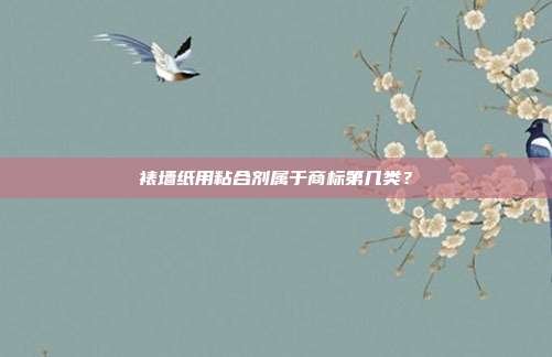 裱墙纸用粘合剂属于商标第几类？
