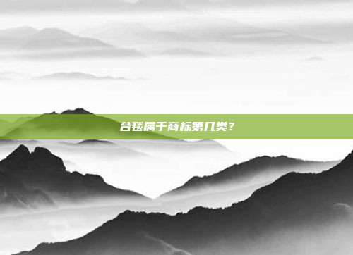 台毯属于商标第几类？