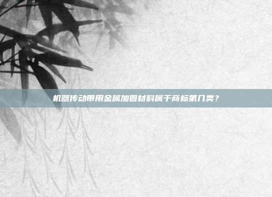 机器传动带用金属加固材料属于商标第几类？