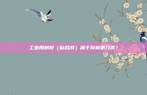 工业用树胶（粘合剂）属于商标第几类？