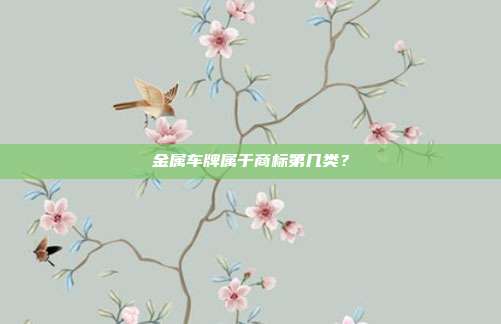 金属车牌属于商标第几类？