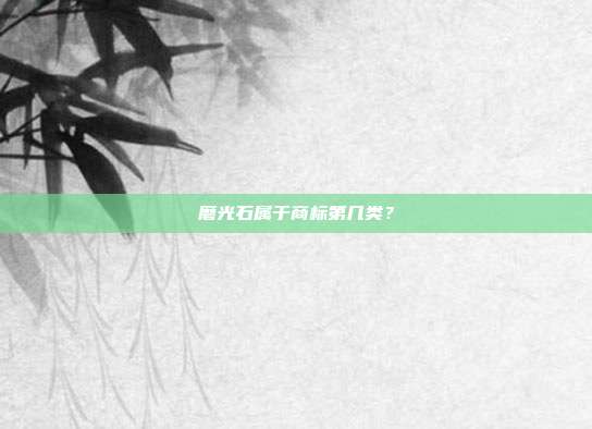 磨光石属于商标第几类？