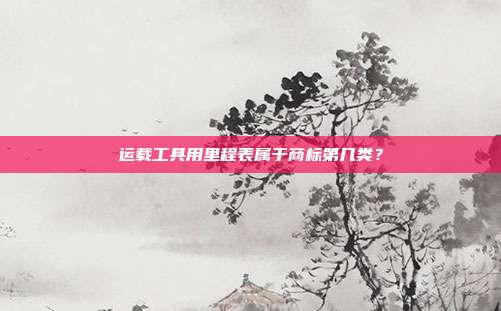 运载工具用里程表属于商标第几类?
