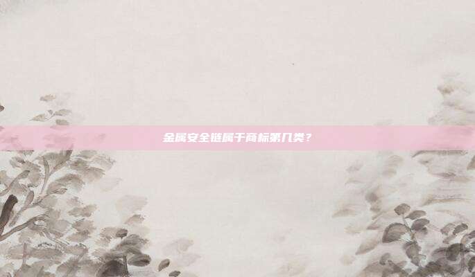 金属安全链属于商标第几类?
