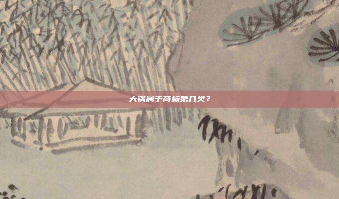 大锅属于商标第几类？