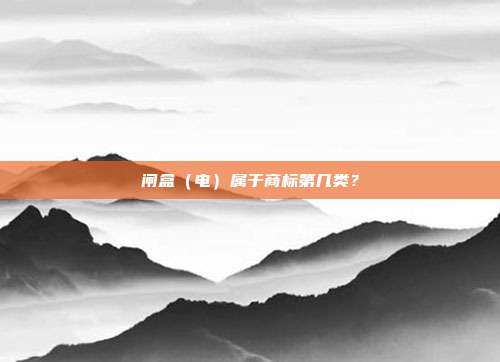 闸盒(电)属于商标第几类?