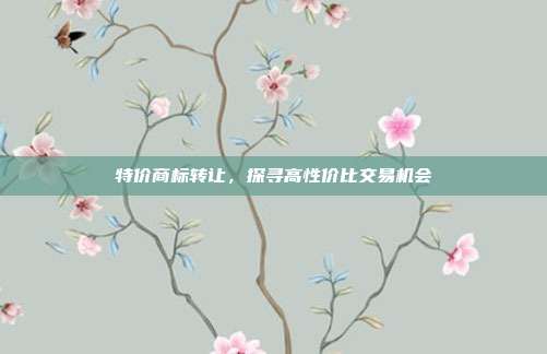 特价商标转让,探寻高性价比交易机会