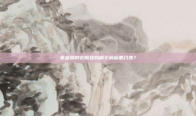 非金属的衣服挂钩属于商标第几类?