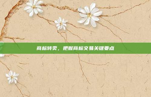 商标转卖,把握商标交易关键要点
