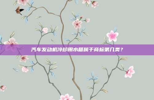 汽车发动机冷却用水箱属于商标第几类？